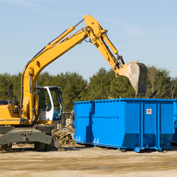 what size residential dumpster rentals are available in Clermont IN